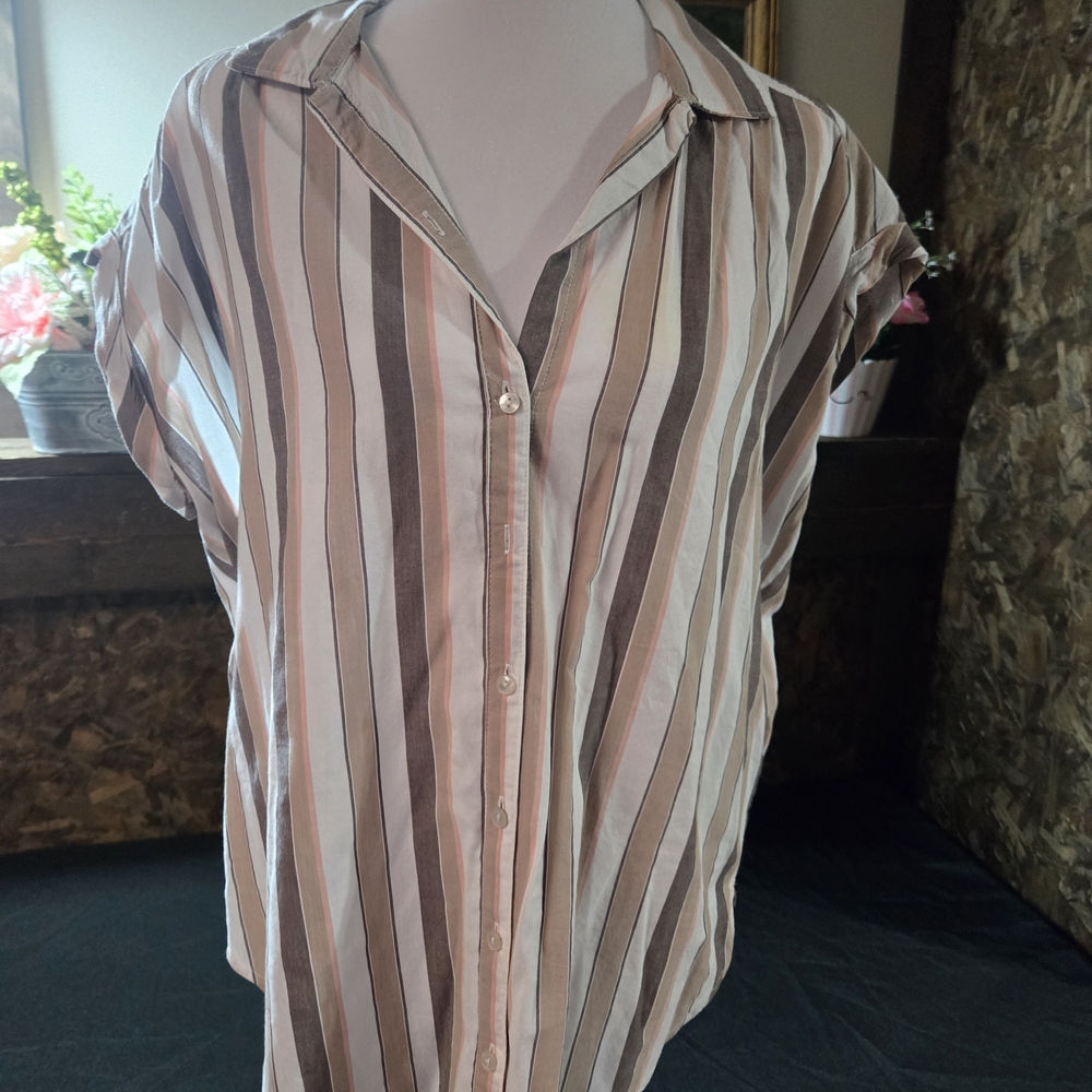 Abercrombie & Fitch Multicolor Striped Button-Down Shirt